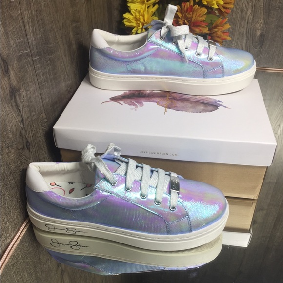 🛍 Jessica Simpson GYouth Wham Sneakers - Blue Inf - Picture 7 of 8